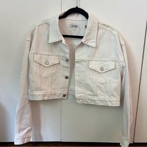 Re/Done x Solid & Striped White Cropped Denim Jacket